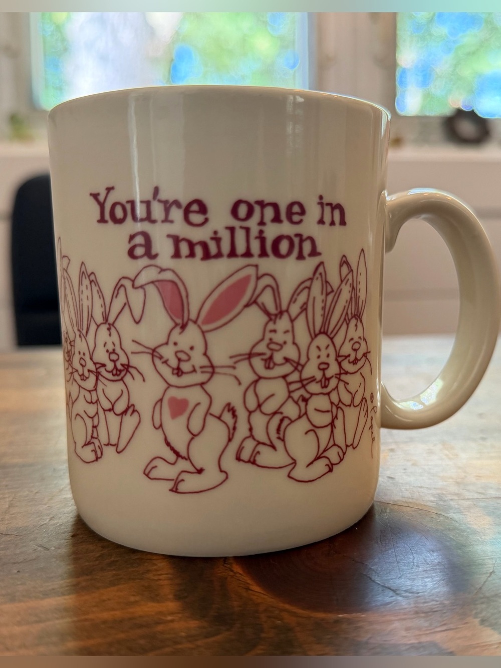 You’re One in a Million vintage bunny mug